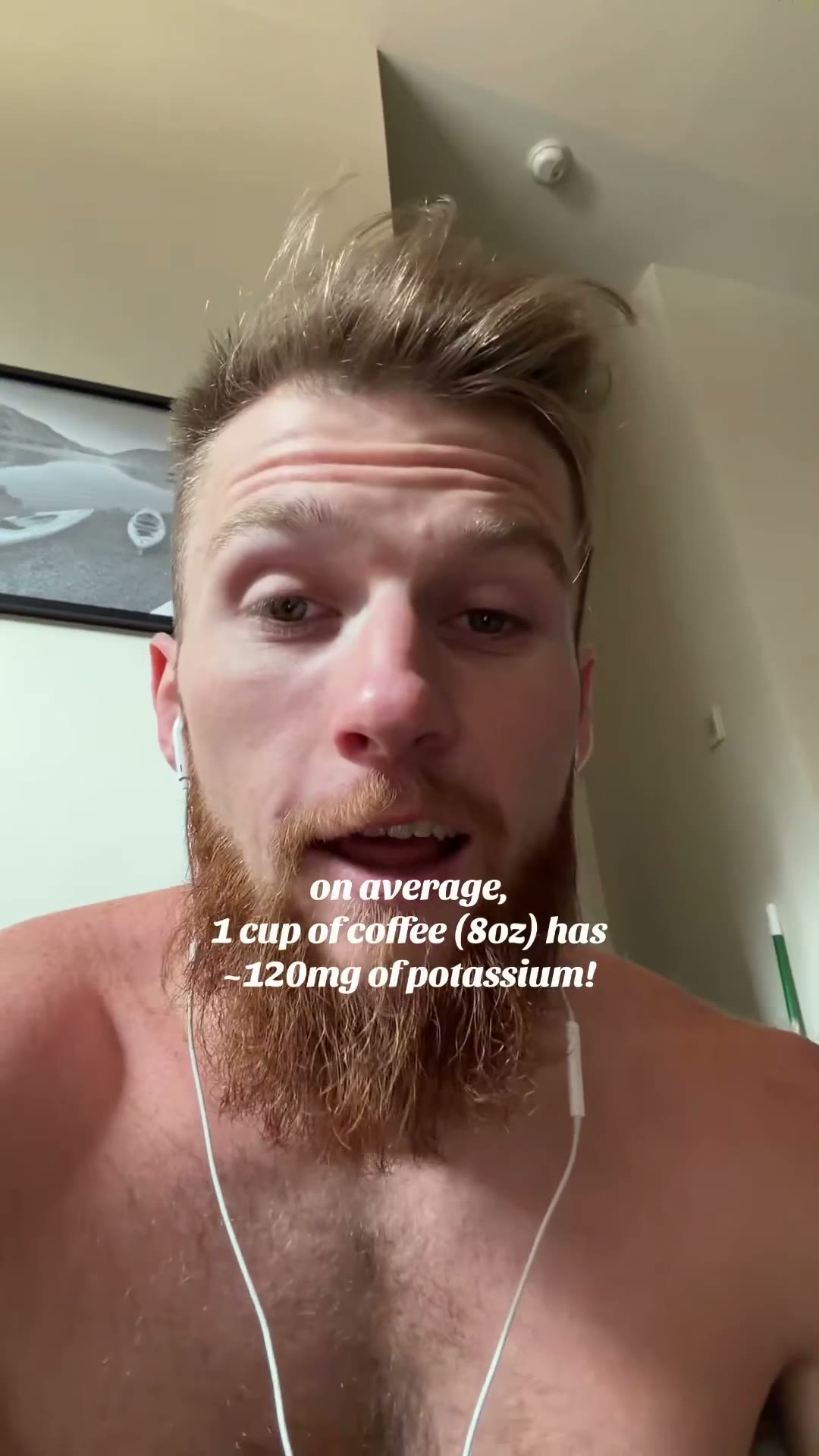 1 cup of coffee (8oz) = ~120mg of potassium